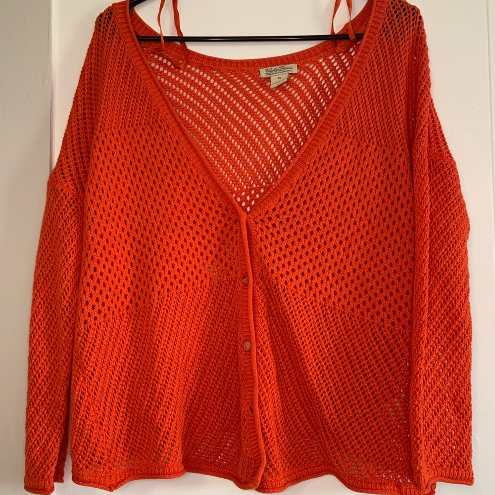 Orange Knit “Lucky Brand” Sweater